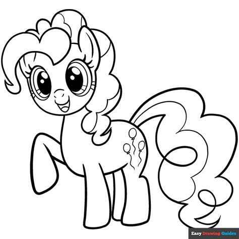 Pinkie Pie from my Little Pony Coloring Page | Easy Drawing Guides