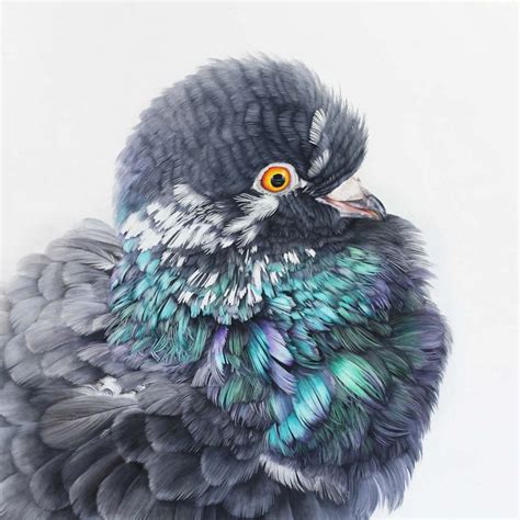 Massive Paintings of Pigeons Reveal the Street Birds’ Unexpected Beauty | Photorealistic ...