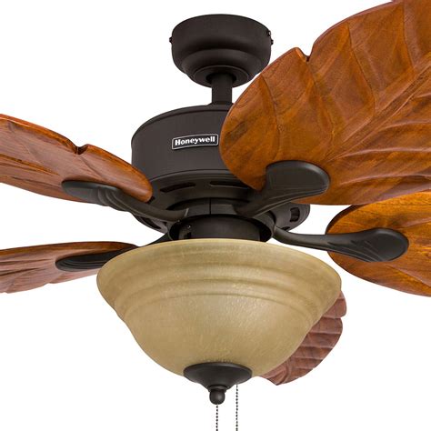 Honeywell Royal Palm Ceiling Fan, Bronze Finish, 52 Inch - 50204