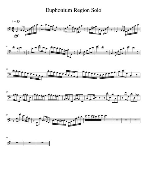 Euphonium Region Solo Sheet music for Euphonium (Solo) | Musescore.com