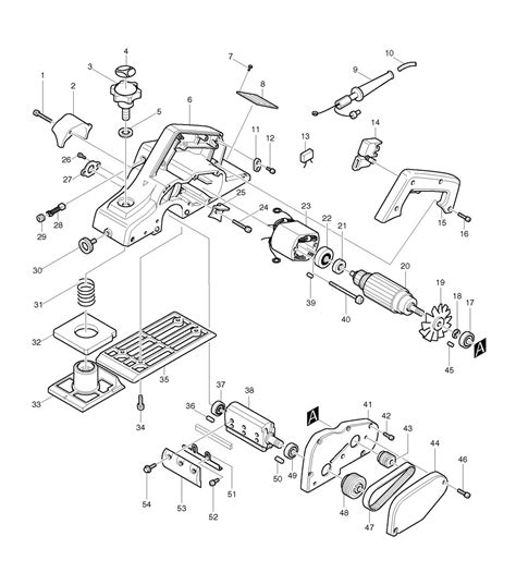 Makita 1901 110v 240v Corded Planer Spare Parts - Part Shop Direct