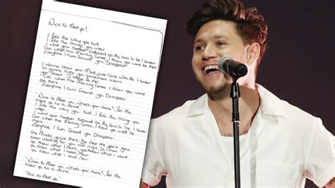 Niall Horan's New Song 'Nice To Meet Ya' Full Lyrics - Capital