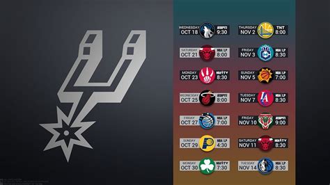 San Antonio Spurs 2017 Schedule Wallpaper | San antonio spurs, San ...