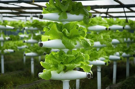 Premium AI Image | Hydroponic lettuce growing