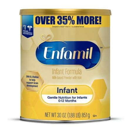 Enfamil Infant Formula - Milk-based Baby Formula with Iron - Powder, 30 ...