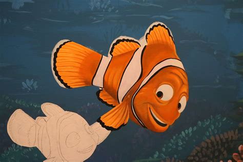 Tutorial - How to paint Marlin from Finding Nemo | Muurschildering, Schilder