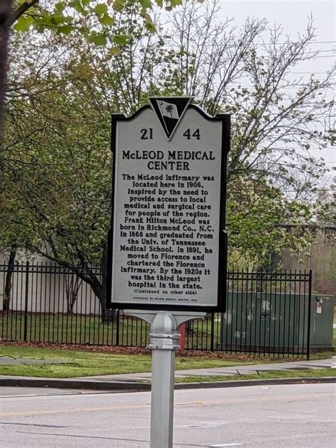 McLeod Medical Center Historical Marker