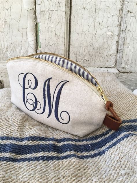 Monogram Zipper Pouch Personalized Pouch Personalized Gift | Etsy