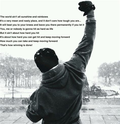 Life aint all sunshine and rainbows | Favorite movie quotes, Rocky ...