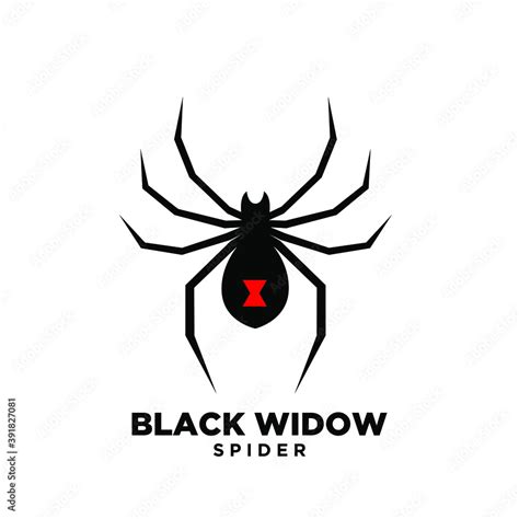 Red black widow spider logo design Stock Vector | Adobe Stock