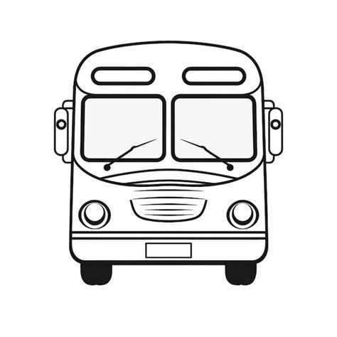 Premium AI Image | A drawing of a bus with a front window and a front ...