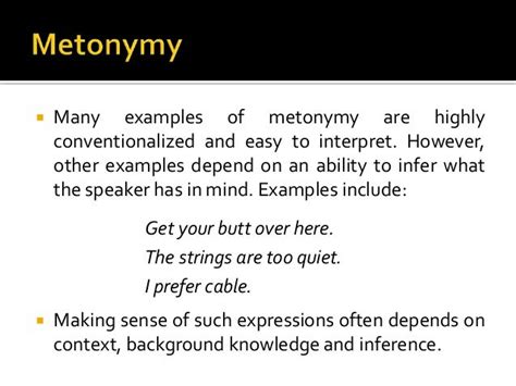 METONYMY EXAMPLES - alisen berde