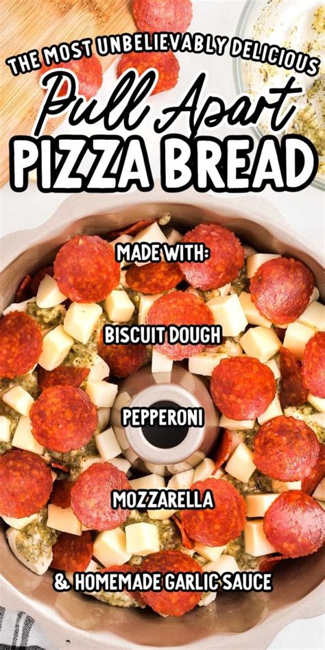 This pull apart pizza bread with Pillsbury biscuits is made with soft ...