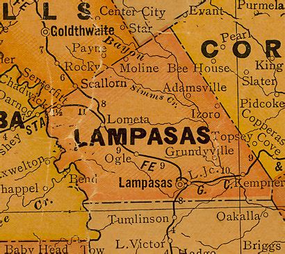 Lampasas County Texas.