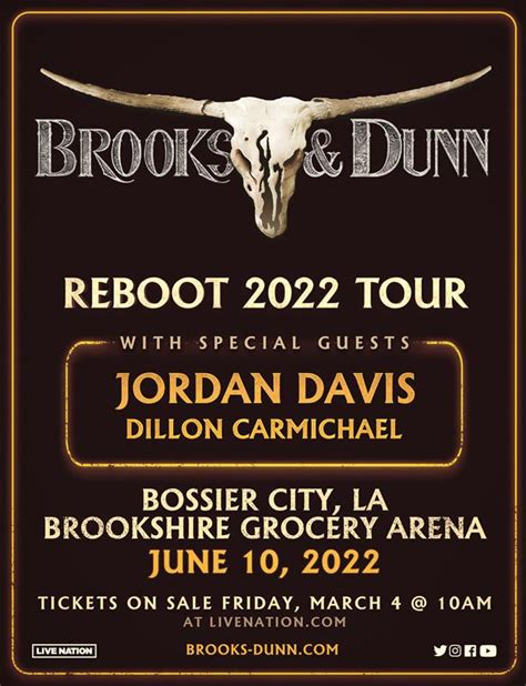 Just Announced! Brooks and Dunn : REBOOT 2022 TOUR - Brookshire Grocery Arena