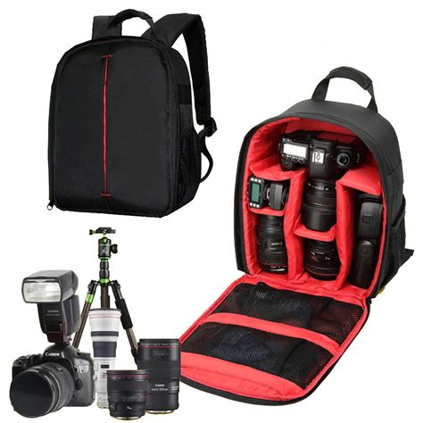 Waterproof Digital DSLR Camera Bag Multifunctional Photo Camera Backpack Small SLR Video Bag For ...