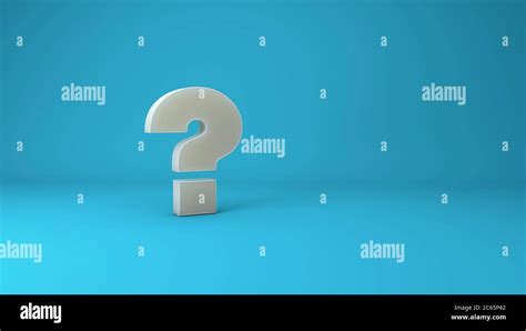 3D rendered illustration question mark and blue background Stock Photo ...