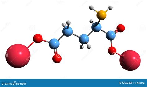 3D Image Of Disodium Cocoyl Glutamate Skeletal Formula Royalty-Free Stock Photo | CartoonDealer ...