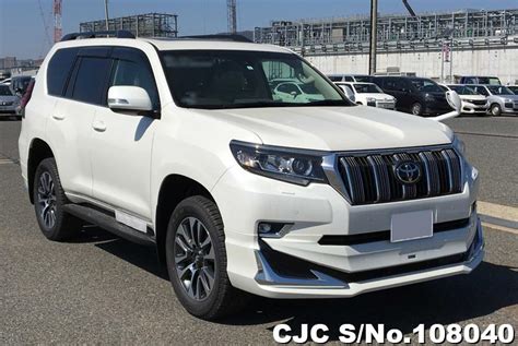 2023 Toyota Land Cruiser Prado White for sale | Stock No. 108040 | Japanese Used Cars Exporter