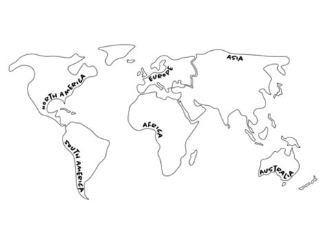 Vector World Map Continents World Map Continents World Map Sketch My 9792 | The Best Porn Website
