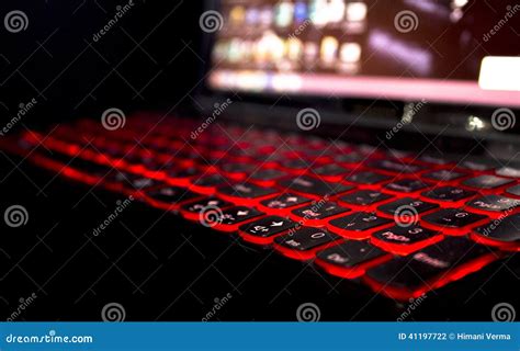 Red Keyboard stock photo. Image of electronic, communications - 41197722