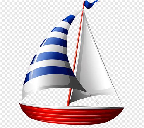 Yacht, Cartoon sailboat, cartoon Character, blue png | PNGEgg