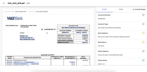 Bank Statement Document AI