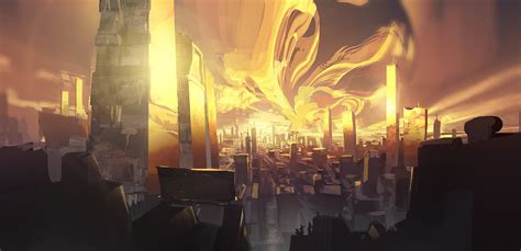 ArtStation - Burning city