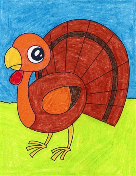 How To Draw A Turkey For Kids