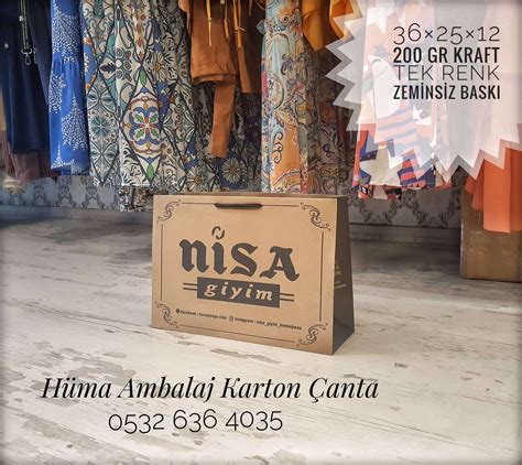 NİSA CLOTHING | İZMİR KRAFT PAPER BAG MODEL | CGK Karton Çanta