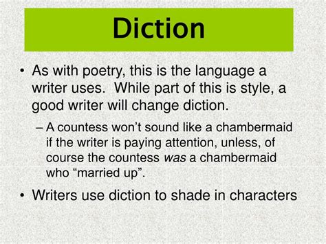 Purpose Of Diction In Literature