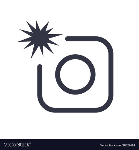 Photo camera sign icon with flash flash Royalty Free Vector