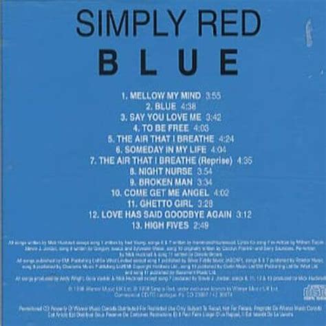 SIMPLY RED álbum Blue