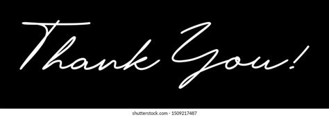 Thank You Handwritten Typography Design Inspiration Stock Vector ...