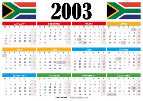 South Africa 2023 Calendar With Holidays Printable