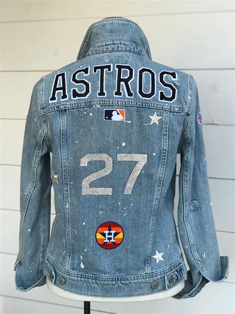 Custom Jean Jacket Custom Denim Jacket Houston Astros | Etsy