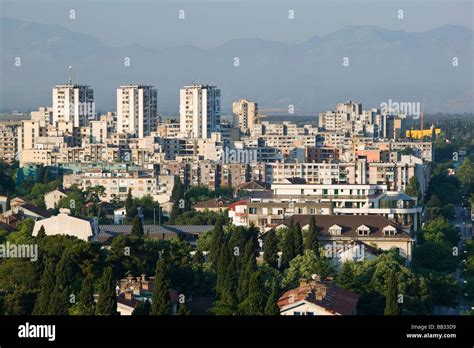 Montenegro, Podgorica. Capital of Montenegro, Morning City View from Gorica Hill Stock Photo - Alamy