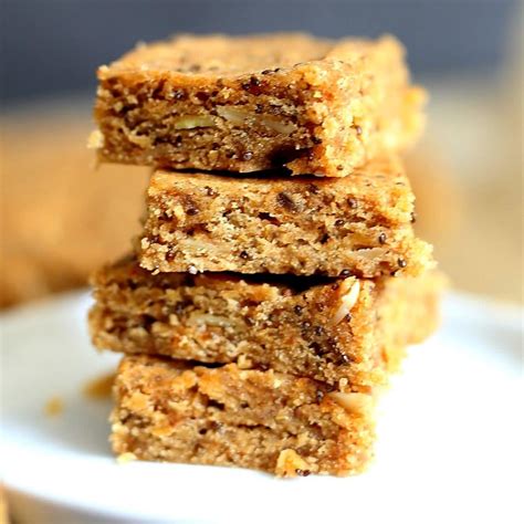 Almond Butter Bars with Chia Seeds - Delightful Mom Food