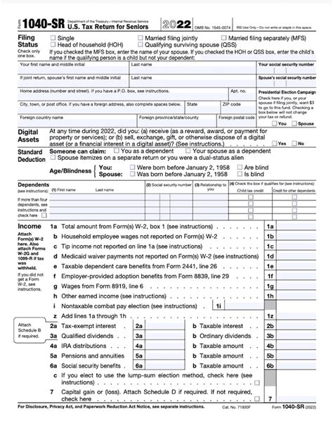 Form 1040-SR U.S. Tax Return for Seniors: Definition and Filing