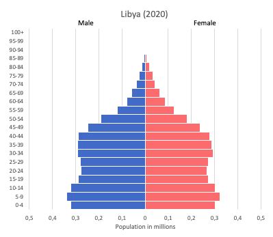 Libya Population Density Map