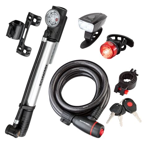 Schwinn Bike Accessories Starter Bundle (Pump, Lock, and Lights) - Walmart.com