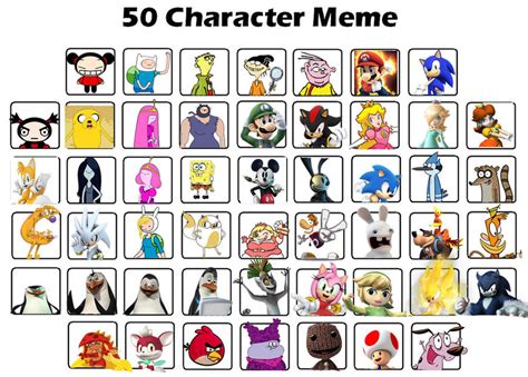 My Top 50 Favorite Characters by rabbidlover01 on DeviantArt
