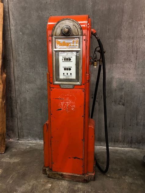 VINTAGE PHILLIPS 66 GAS PUMP, CIRCA 1950, NORTH DAKOTA, "CUT 60", SERIAL NUMBER 1453-BB, ALL ...