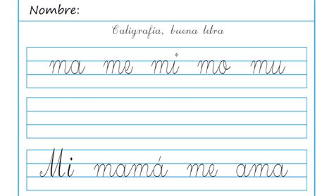 Recursos de caligrafía en PDF para casa - Edunomia 21