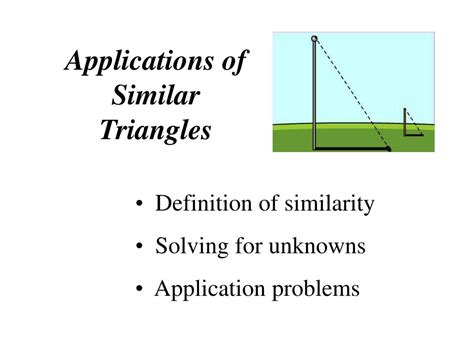 PPT - Applications of Similar Triangles PowerPoint Presentation, free download - ID:6102156