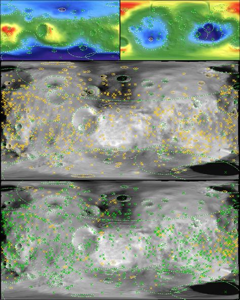 The processed output of our: (1) DEM-based CDA, 47 craters and 4 named... | Download Scientific ...