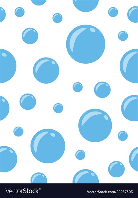 Light blue bubbles water drop on white background Vector Image