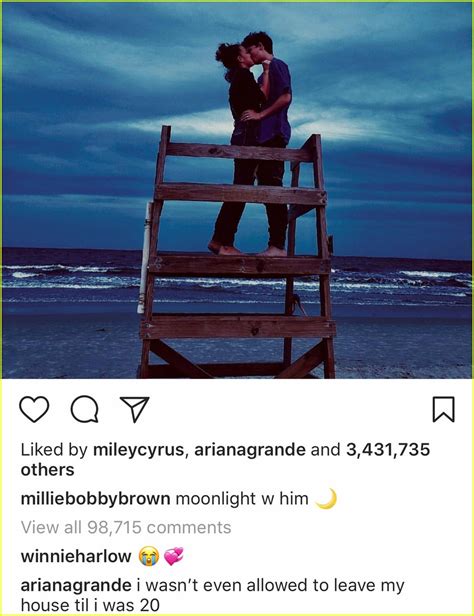 Ariana Grande Comments on Millie Bobby Brown's Kissing Photo With Jacob ...