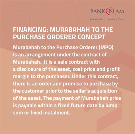 Financing : Murabahah Concept – Bank Islam Malaysia Berhad