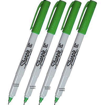 4 Each, Green Sharpie Ultra Fine Permanent Marker 37114 71641371149 | eBay